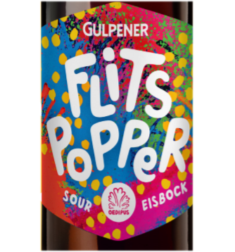 Logo van Flitspopper bier van Gulpener en Oedipus
